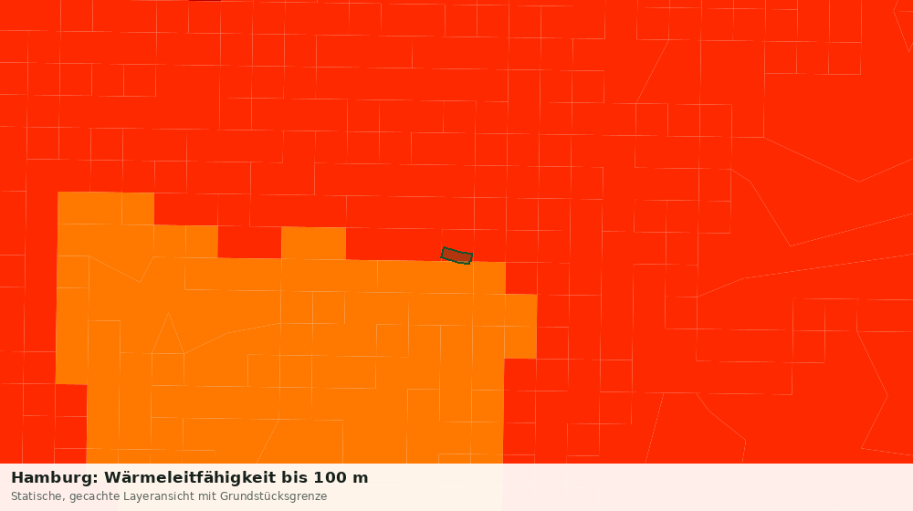 Statische Kartenansicht: Hamburg: Wärmeleitfähigkeit bis 100 m