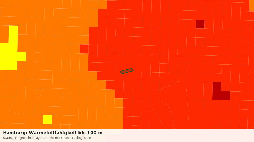 Statische Kartenansicht: Hamburg: Wärmeleitfähigkeit bis 100 m