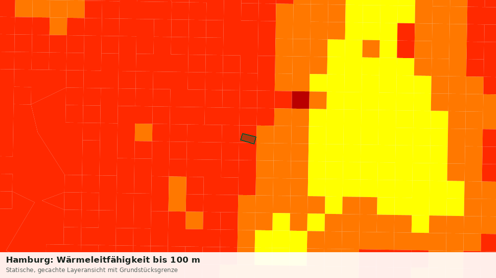 Statische Kartenansicht: Hamburg: Wärmeleitfähigkeit bis 100 m