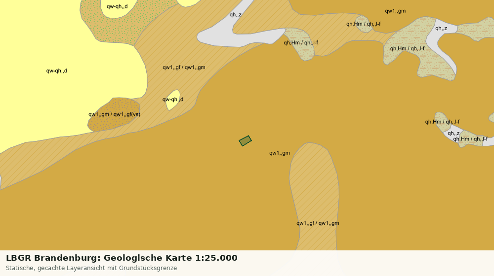 Statische Kartenansicht: LBGR Brandenburg: Geologische Karte 1:25.000