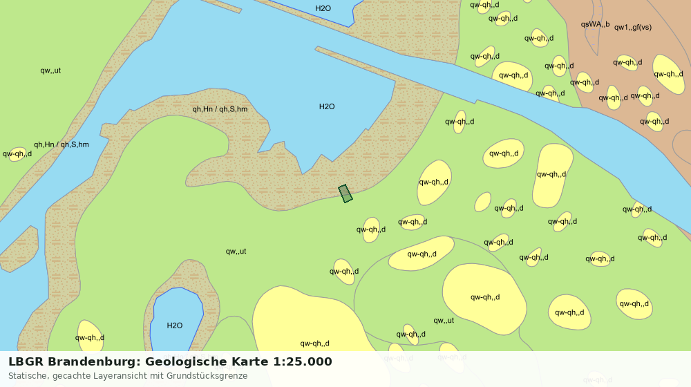 Statische Kartenansicht: LBGR Brandenburg: Geologische Karte 1:25.000