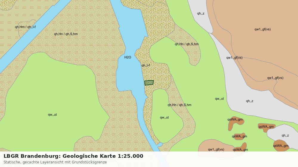 Statische Kartenansicht: LBGR Brandenburg: Geologische Karte 1:25.000