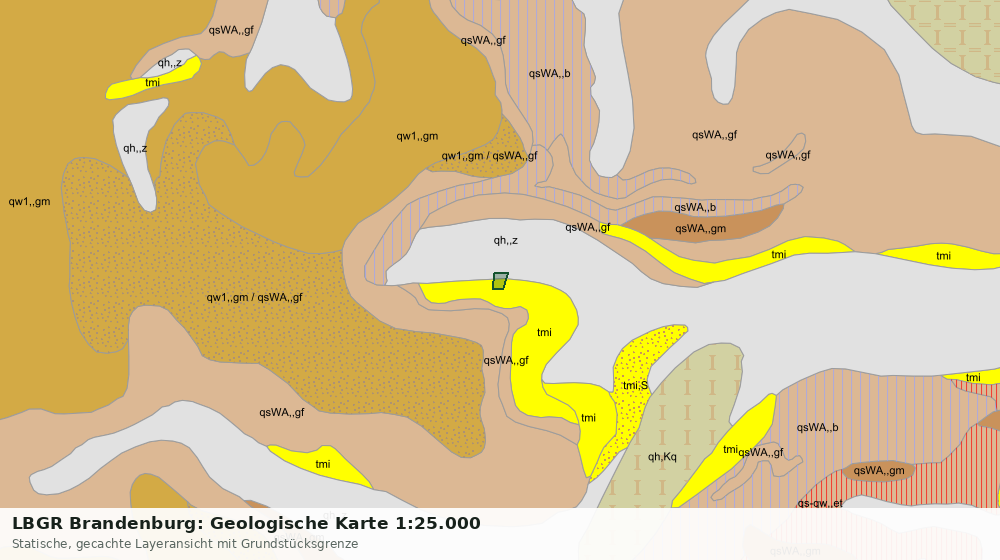 Statische Kartenansicht: LBGR Brandenburg: Geologische Karte 1:25.000