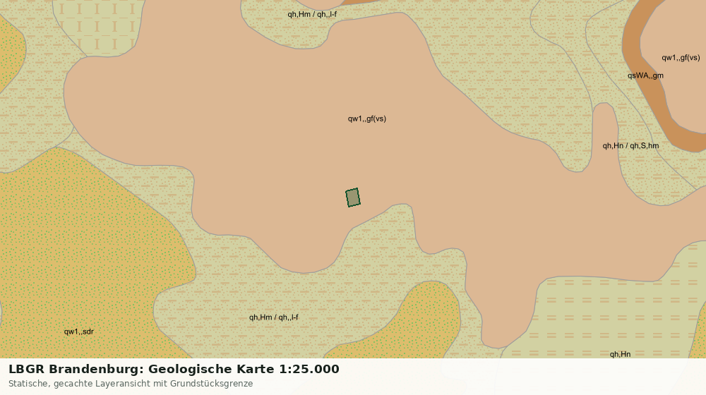 Statische Kartenansicht: LBGR Brandenburg: Geologische Karte 1:25.000