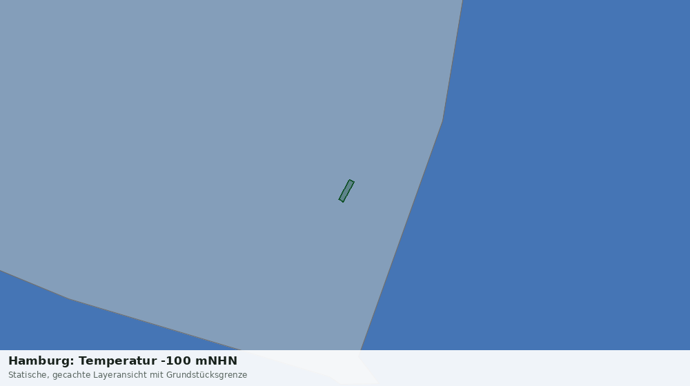 Statische Kartenansicht: Hamburg: Temperatur -100 mNHN