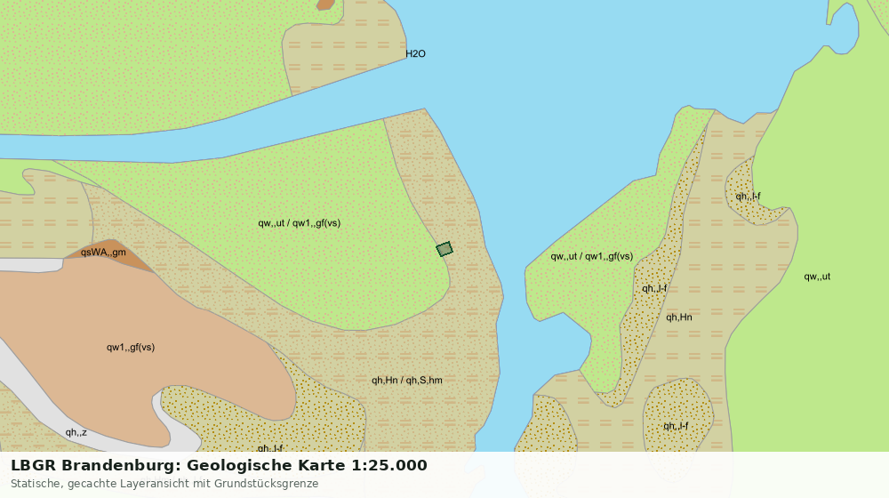 Statische Kartenansicht: LBGR Brandenburg: Geologische Karte 1:25.000