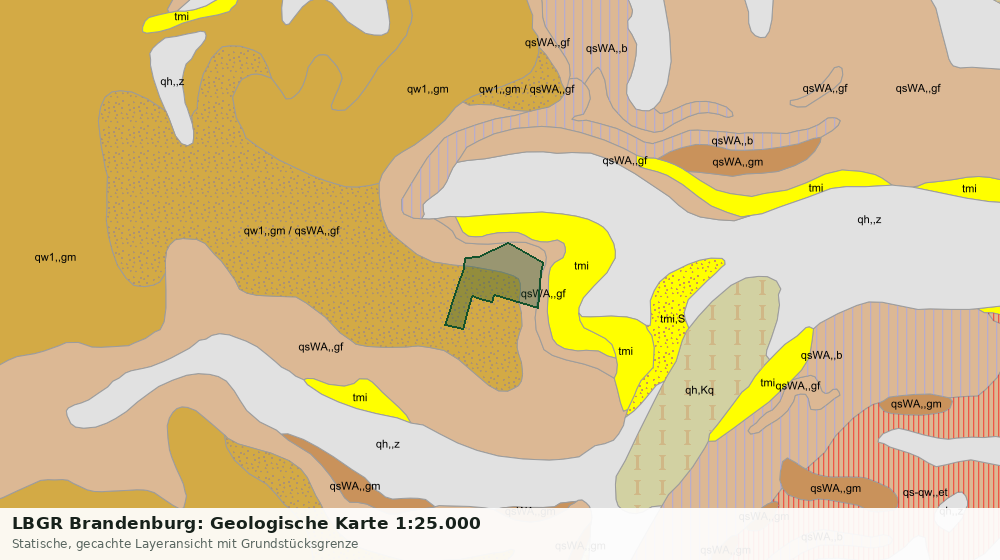 Statische Kartenansicht: LBGR Brandenburg: Geologische Karte 1:25.000
