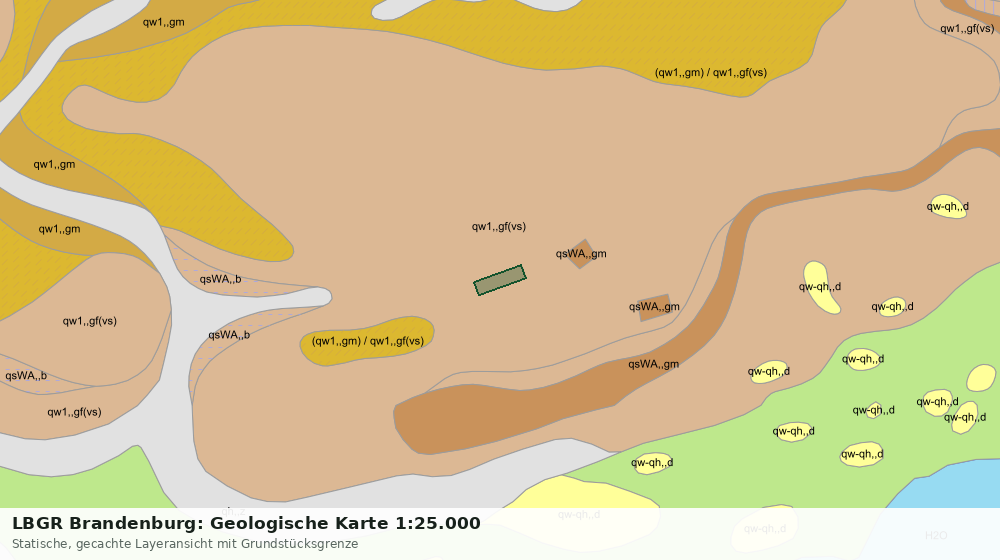 Statische Kartenansicht: LBGR Brandenburg: Geologische Karte 1:25.000