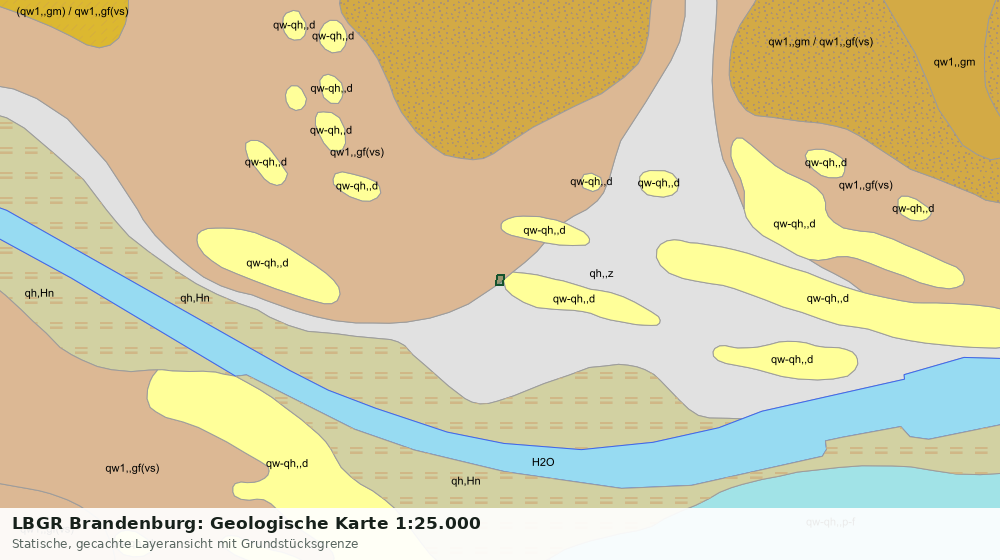 Statische Kartenansicht: LBGR Brandenburg: Geologische Karte 1:25.000