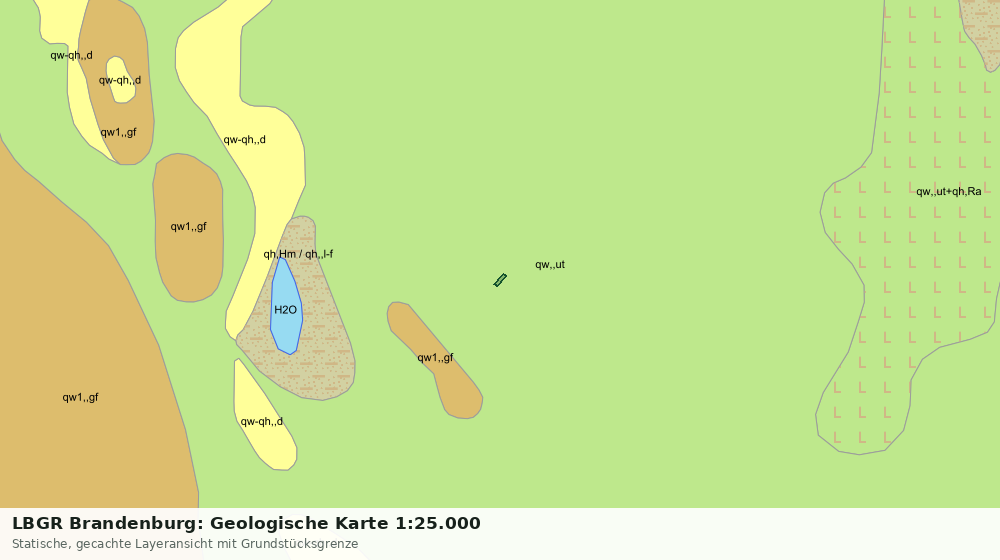 Statische Kartenansicht: LBGR Brandenburg: Geologische Karte 1:25.000