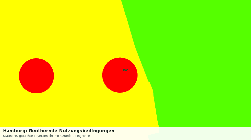 Statische Kartenansicht: Hamburg: Geothermie-Nutzungsbedingungen