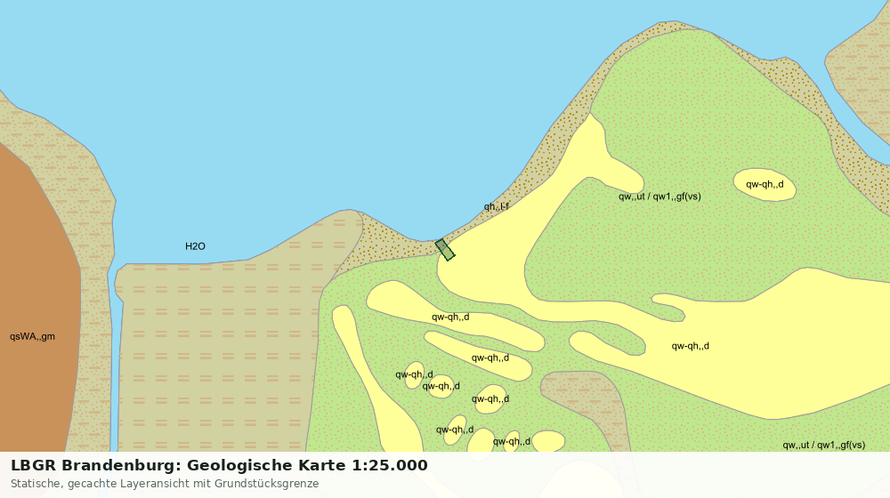 Statische Kartenansicht: LBGR Brandenburg: Geologische Karte 1:25.000