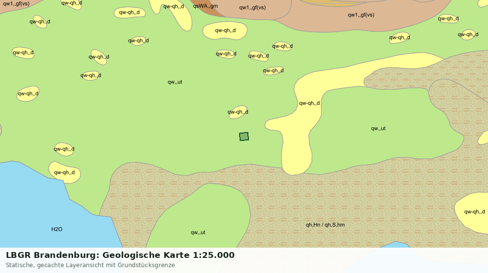 Statische Kartenansicht: LBGR Brandenburg: Geologische Karte 1:25.000