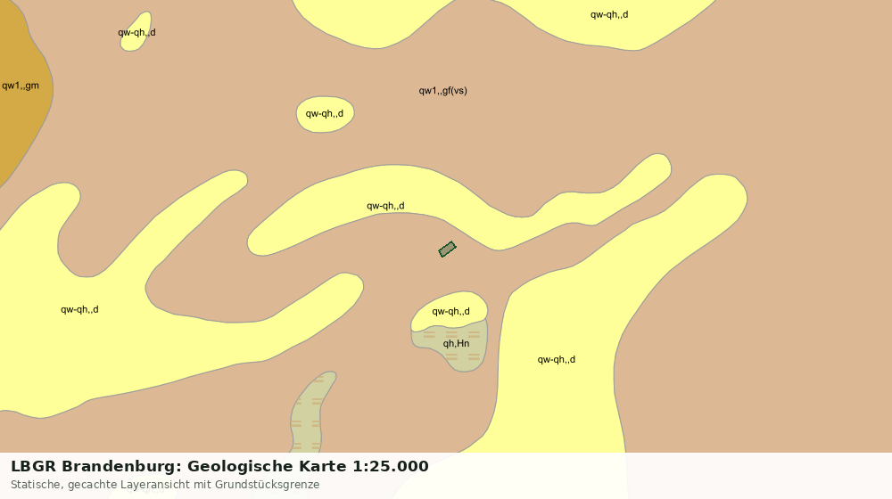 Statische Kartenansicht: LBGR Brandenburg: Geologische Karte 1:25.000
