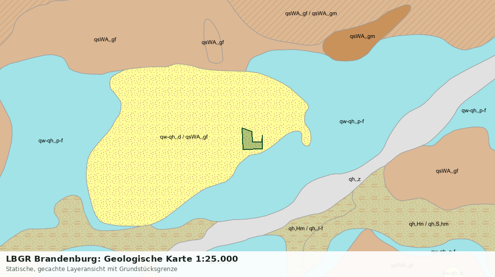 Statische Kartenansicht: LBGR Brandenburg: Geologische Karte 1:25.000