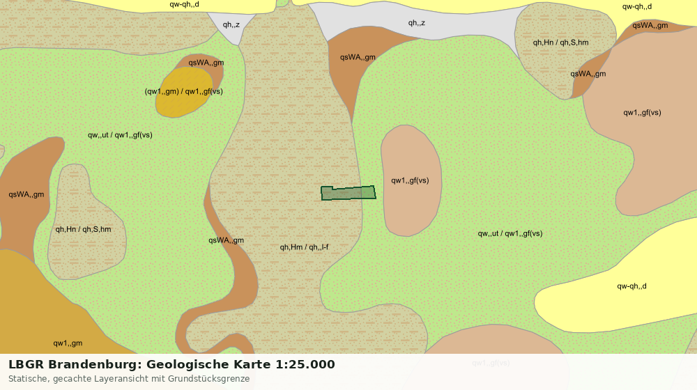 Statische Kartenansicht: LBGR Brandenburg: Geologische Karte 1:25.000