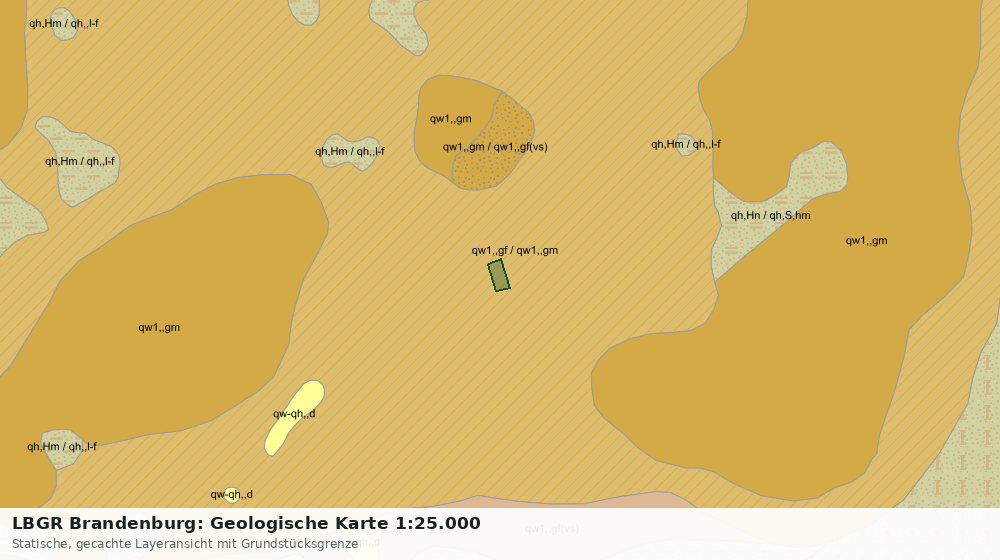 Statische Kartenansicht: LBGR Brandenburg: Geologische Karte 1:25.000
