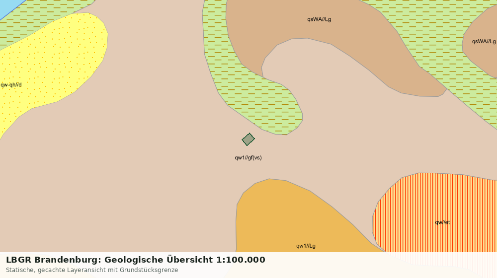 Statische Kartenansicht: LBGR Brandenburg: Geologische Übersicht 1:100.000