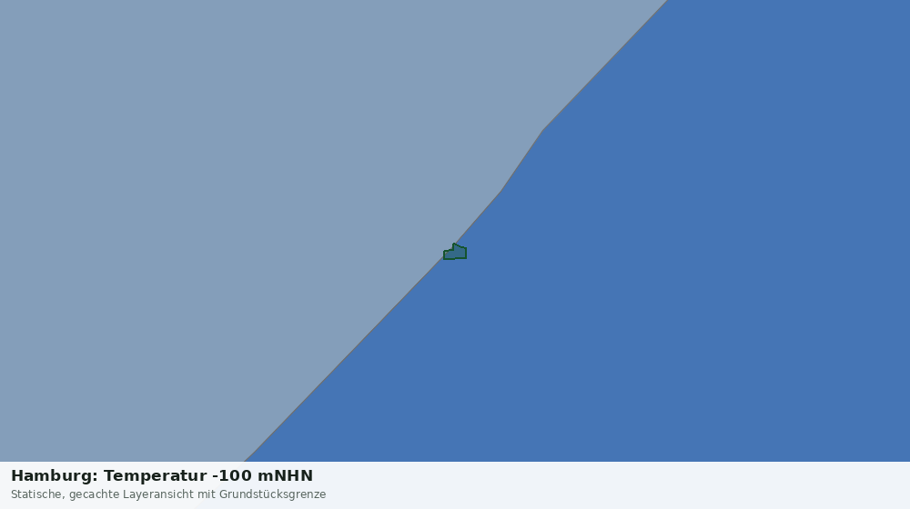 Statische Kartenansicht: Hamburg: Temperatur -100 mNHN