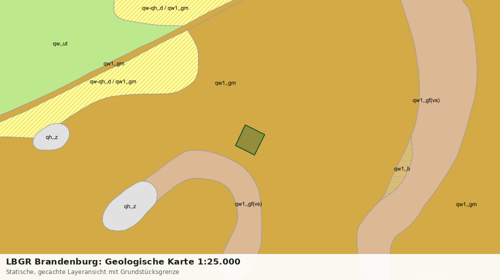 Statische Kartenansicht: LBGR Brandenburg: Geologische Karte 1:25.000