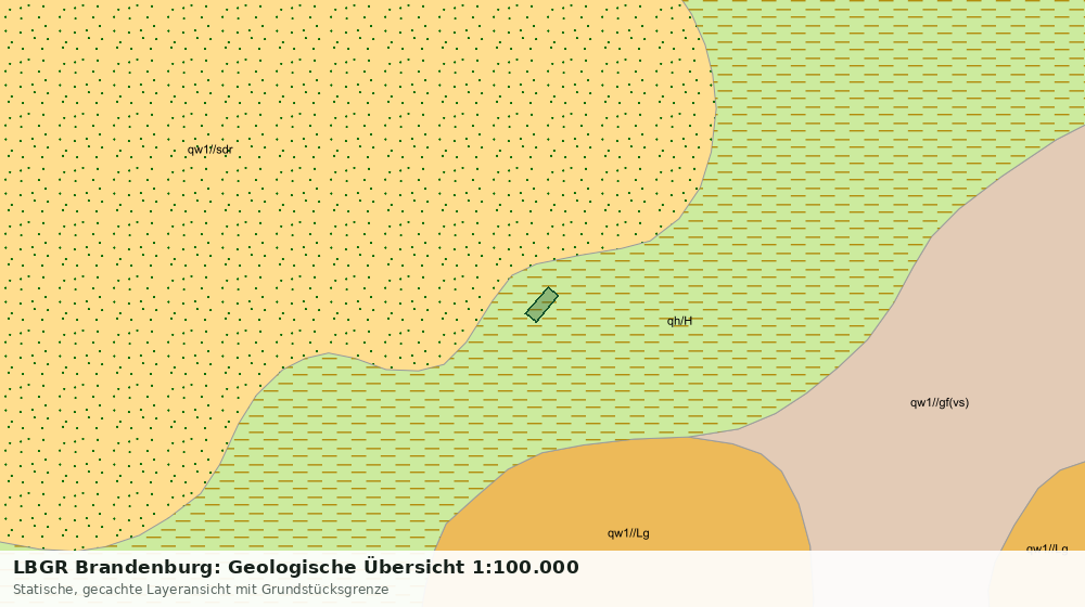 Statische Kartenansicht: LBGR Brandenburg: Geologische Übersicht 1:100.000