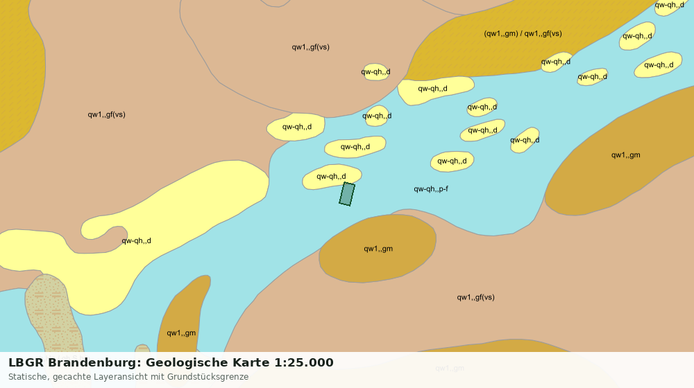 Statische Kartenansicht: LBGR Brandenburg: Geologische Karte 1:25.000