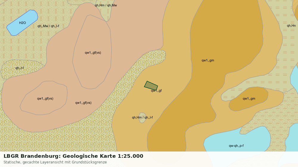 Statische Kartenansicht: LBGR Brandenburg: Geologische Karte 1:25.000