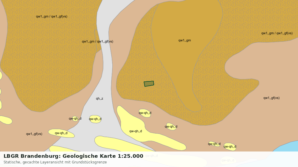 Statische Kartenansicht: LBGR Brandenburg: Geologische Karte 1:25.000