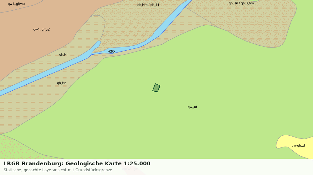 Statische Kartenansicht: LBGR Brandenburg: Geologische Karte 1:25.000