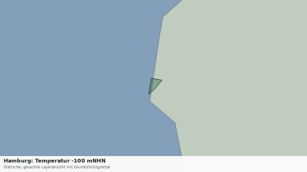 Statische Kartenansicht: Hamburg: Temperatur -100 mNHN