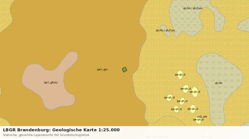 Statische Kartenansicht: LBGR Brandenburg: Geologische Karte 1:25.000