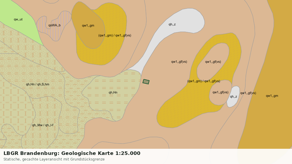 Statische Kartenansicht: LBGR Brandenburg: Geologische Karte 1:25.000