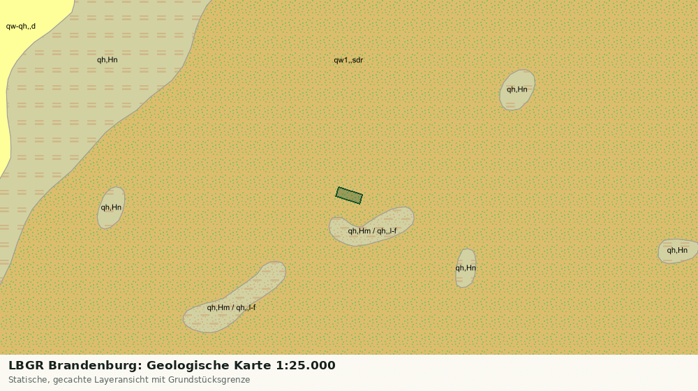 Statische Kartenansicht: LBGR Brandenburg: Geologische Karte 1:25.000