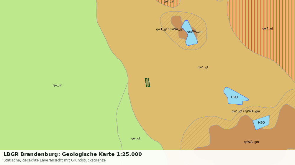Statische Kartenansicht: LBGR Brandenburg: Geologische Karte 1:25.000