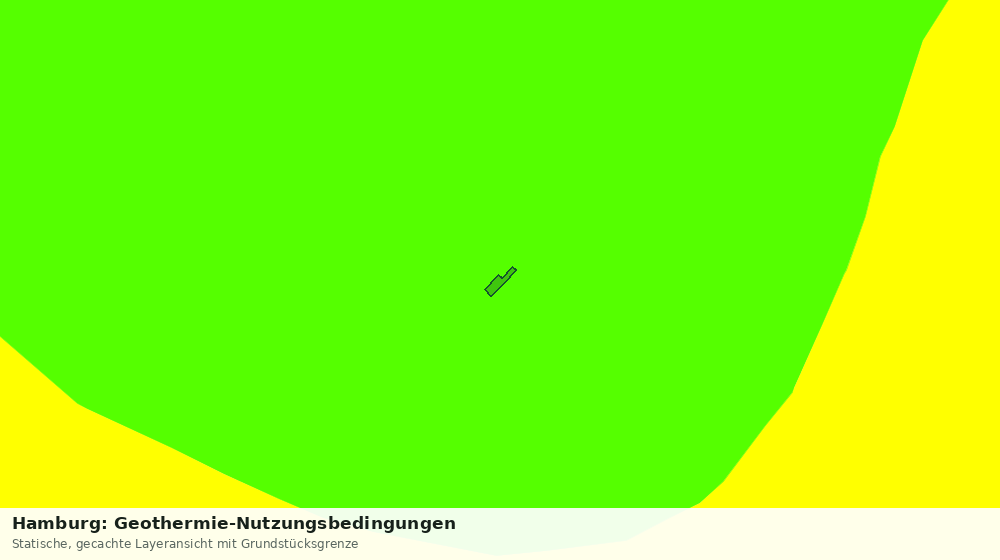 Statische Kartenansicht: Hamburg: Geothermie-Nutzungsbedingungen