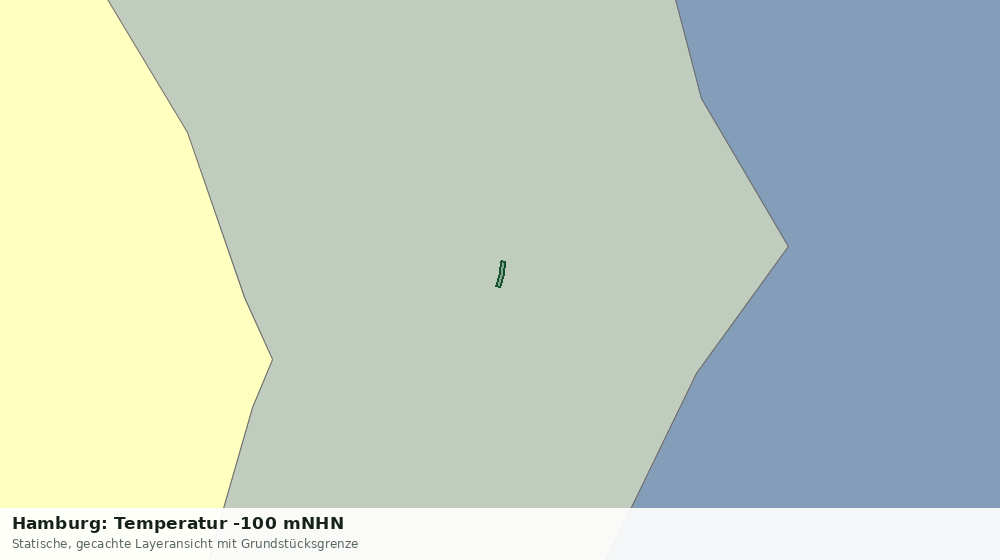 Statische Kartenansicht: Hamburg: Temperatur -100 mNHN