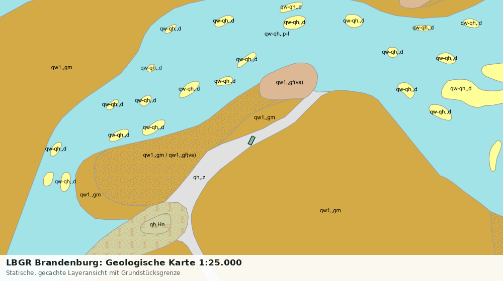 Statische Kartenansicht: LBGR Brandenburg: Geologische Karte 1:25.000