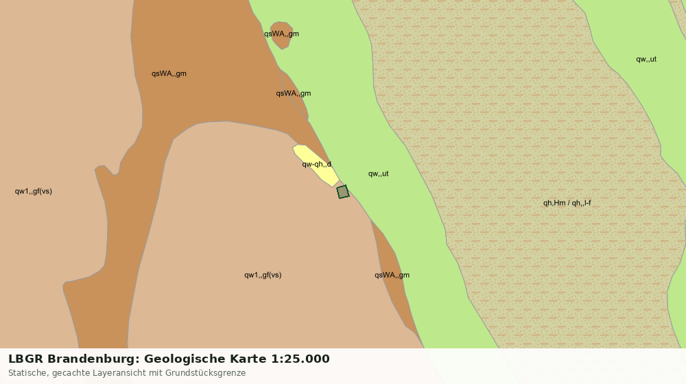 Statische Kartenansicht: LBGR Brandenburg: Geologische Karte 1:25.000