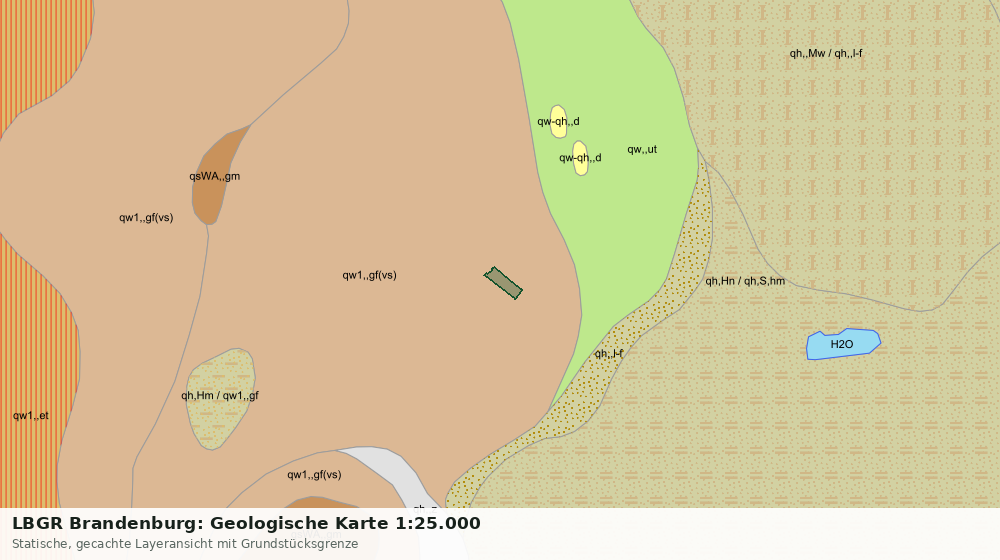 Statische Kartenansicht: LBGR Brandenburg: Geologische Karte 1:25.000