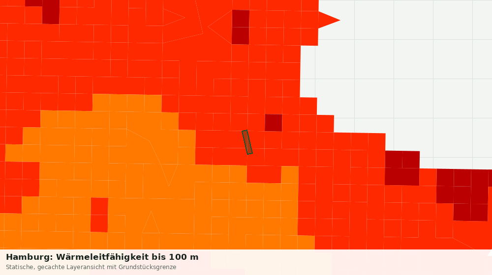Statische Kartenansicht: Hamburg: Wärmeleitfähigkeit bis 100 m