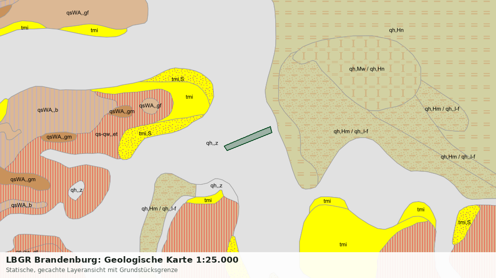 Statische Kartenansicht: LBGR Brandenburg: Geologische Karte 1:25.000