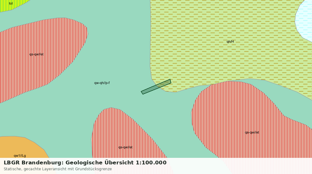Statische Kartenansicht: LBGR Brandenburg: Geologische Übersicht 1:100.000