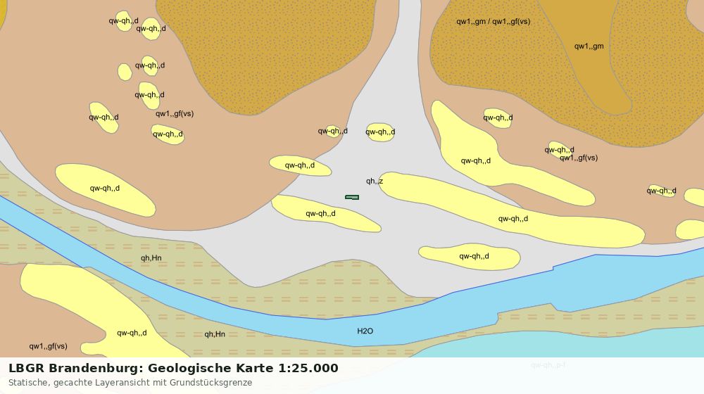 Statische Kartenansicht: LBGR Brandenburg: Geologische Karte 1:25.000