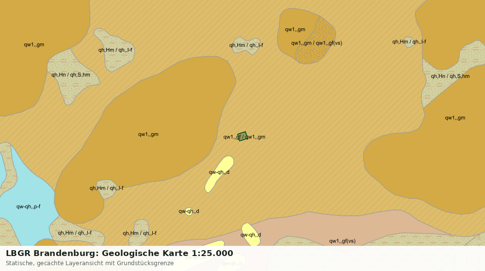 Statische Kartenansicht: LBGR Brandenburg: Geologische Karte 1:25.000