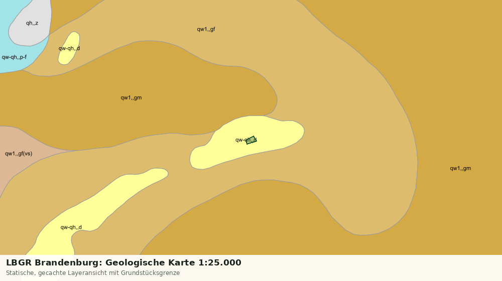 Statische Kartenansicht: LBGR Brandenburg: Geologische Karte 1:25.000