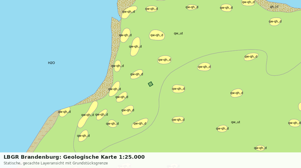 Statische Kartenansicht: LBGR Brandenburg: Geologische Karte 1:25.000