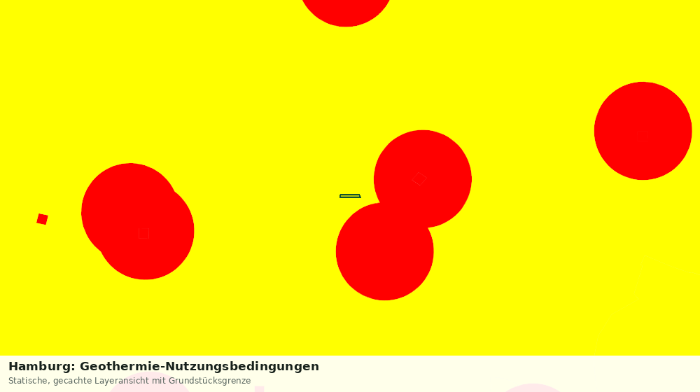 Statische Kartenansicht: Hamburg: Geothermie-Nutzungsbedingungen