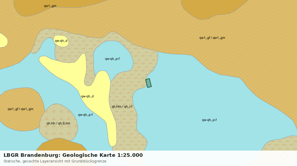 Statische Kartenansicht: LBGR Brandenburg: Geologische Karte 1:25.000