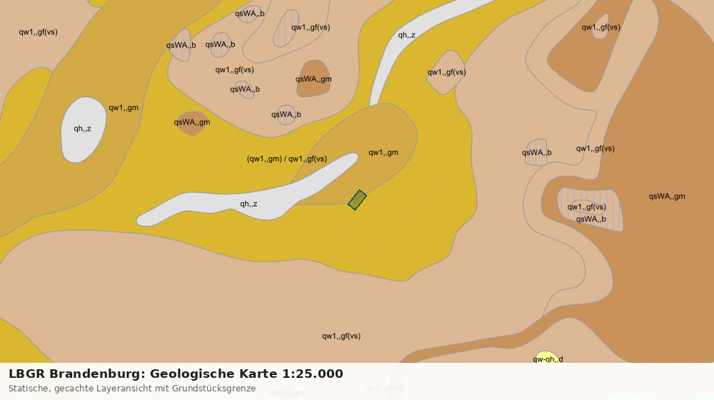 Statische Kartenansicht: LBGR Brandenburg: Geologische Karte 1:25.000