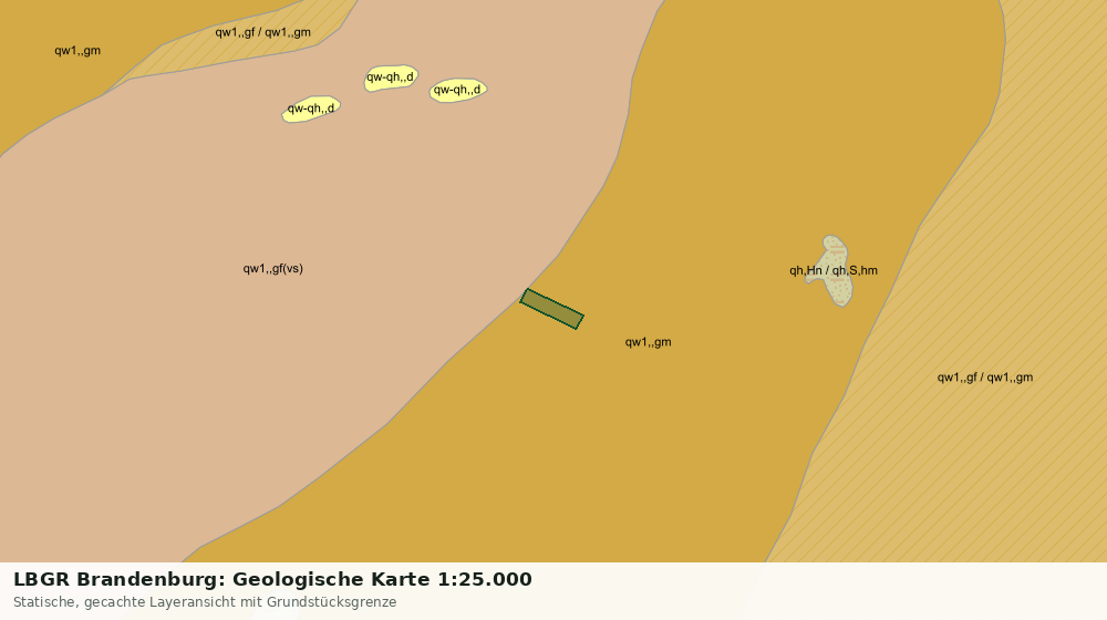 Statische Kartenansicht: LBGR Brandenburg: Geologische Karte 1:25.000